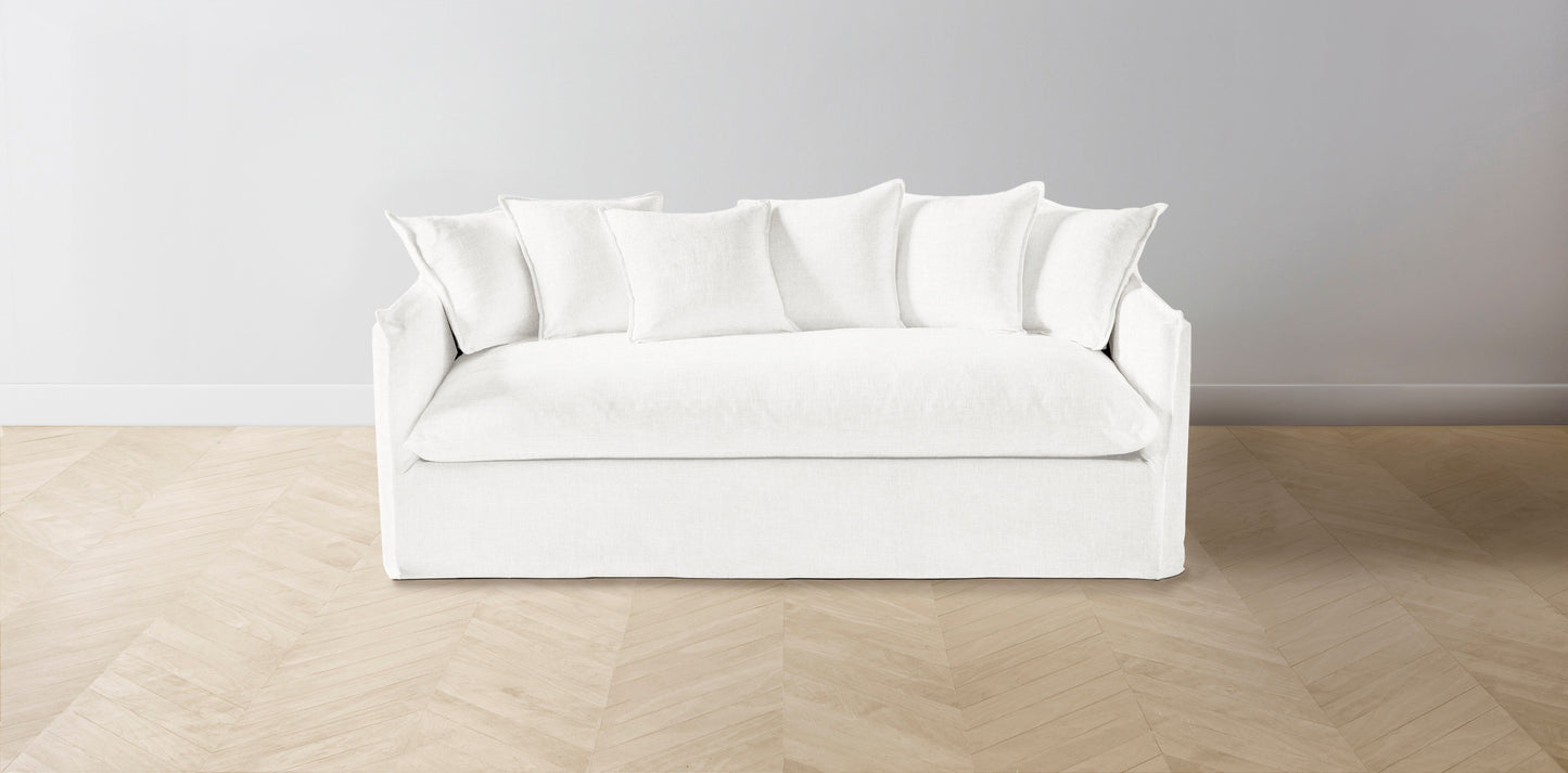 The Dune  - Belgian Linen Egret Sofa