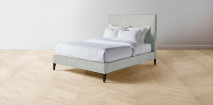 The Essex  - Performance Melange Weave Seaglass Bed - 56" Headboard - Upholstered on reverse