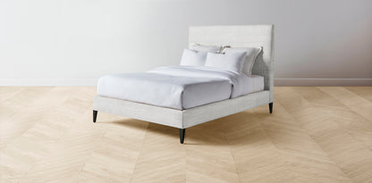 The Essex  - Performance Textured Tweed Dove Bed - 60" Headboard - Upholstered on reverse