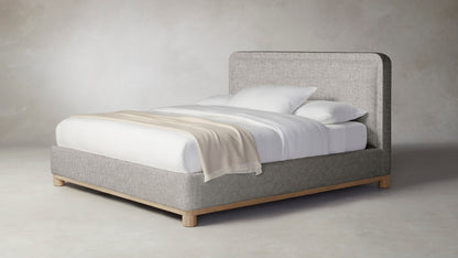 The Kent  - Belgian Linen Agate Bed - 41" Headboard