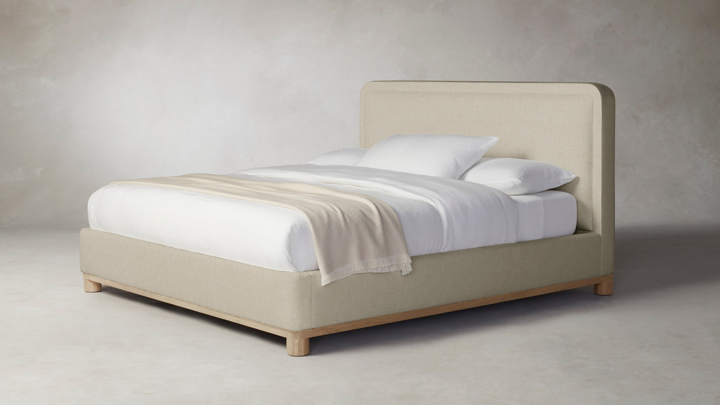 The Kent  - Belgian Linen Alder Bed - 47" Headboard