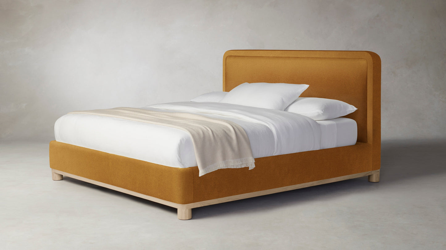 The Kent  - Mohair Amber Bed - 47" Headboard