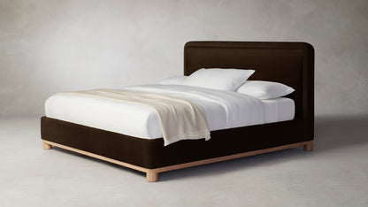 The Kent  - Mohair Chocolate Bed - 47" Headboard