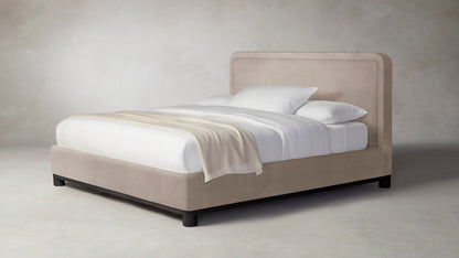 The Kent  - Nubuck Leather Fawn Bed - 47" Headboard