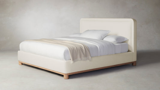 The Kent  - Performance Linen Creme Bed - 41" Headboard