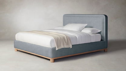 The Kent  - Performance Melange Weave Aegean Bed - 53" Headboard