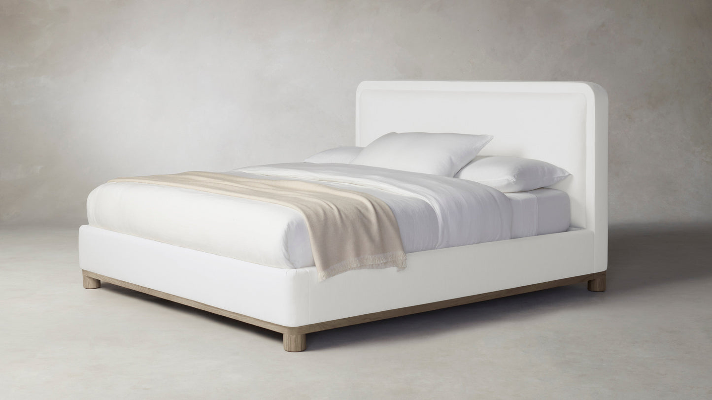 The Kent  - Performance Textured Linen Bone Bed - 53" Headboard