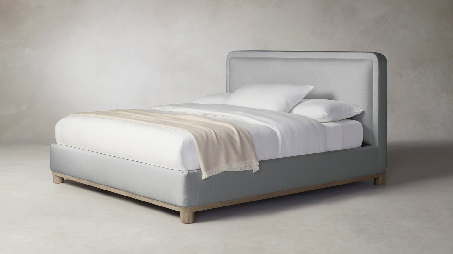 The Kent  - Performance Textured Linen Mineral Bed - 41" Headboard