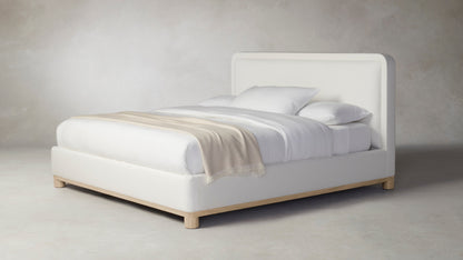 The Kent  - Performance Textured Linen Pearl Bed - 53" Headboard