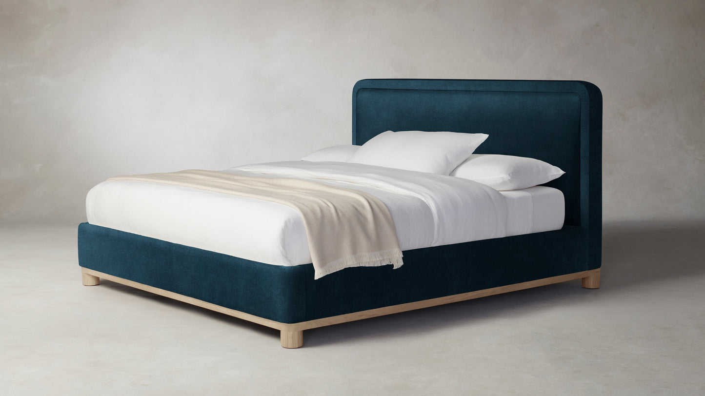 The Kent  - Performance Velvet Lagoon Bed - 47" Headboard