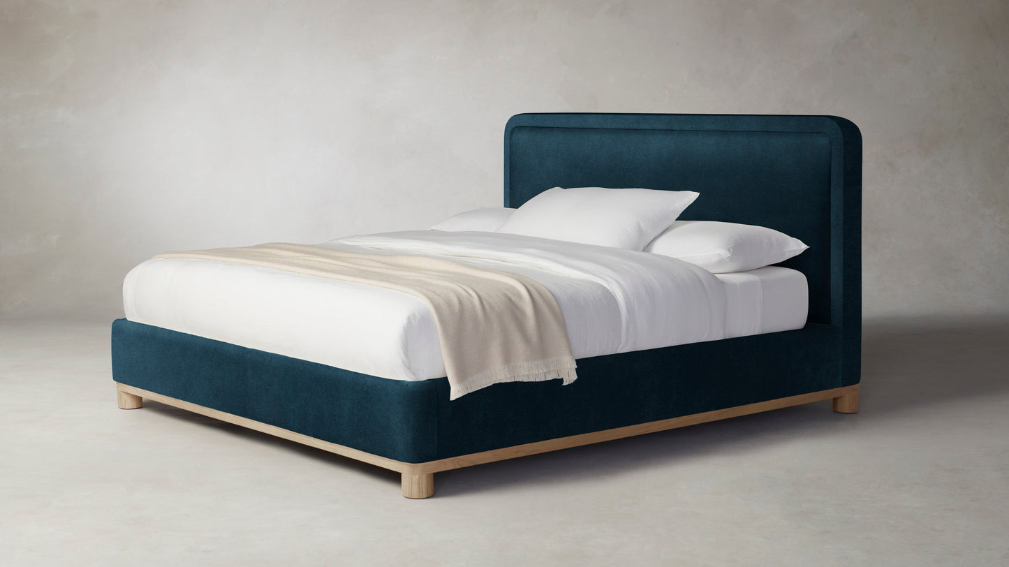 The Kent  - Performance Velvet Lagoon Bed - 47" Headboard