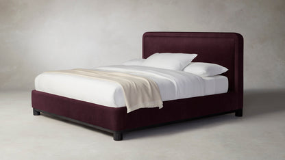 The Kent  - Performance Velvet Merlot Bed - 53" Headboard