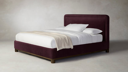 The Kent  - Performance Velvet Merlot Bed - 53" Headboard