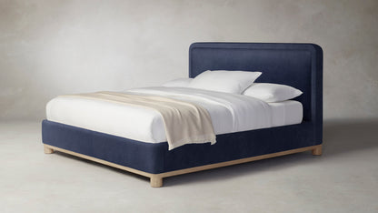 The Kent  - Performance Velvet Midnight Bed - 53" Headboard