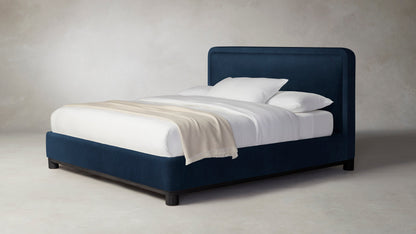 The Kent  - Performance Velvet Sapphire Bed - 47" Headboard