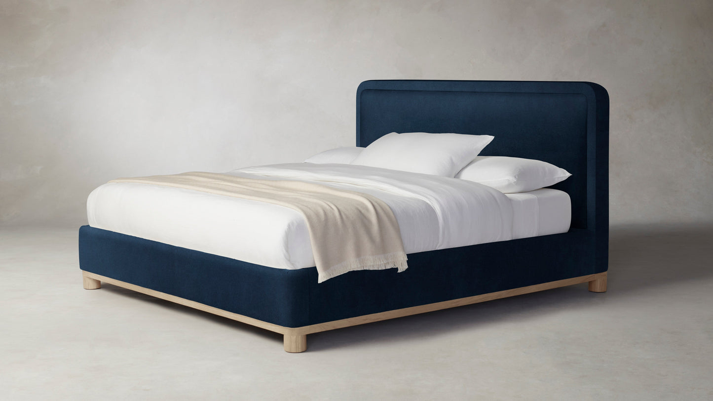 The Kent  - Performance Velvet Sapphire Bed - 41" Headboard