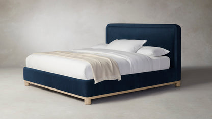 The Kent  - Performance Velvet Sapphire Bed - 47" Headboard