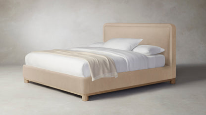 The Kent  - Performance Velvet Taupe Bed - 41" Headboard