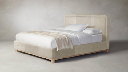 The Kent  - Tuscan Leather Bisque Bed - 41" Headboard