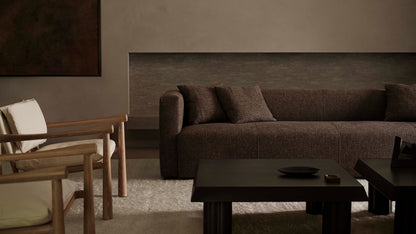 The Breuer  - Belgian Linen Carob Sofa