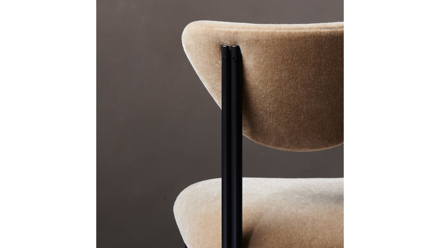 The Cooper  - Mohair Almond Dining Chair