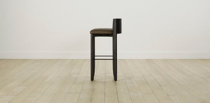 The Delancey with Onyx - Pebbled Leather Truffle Bar and Counter Stool