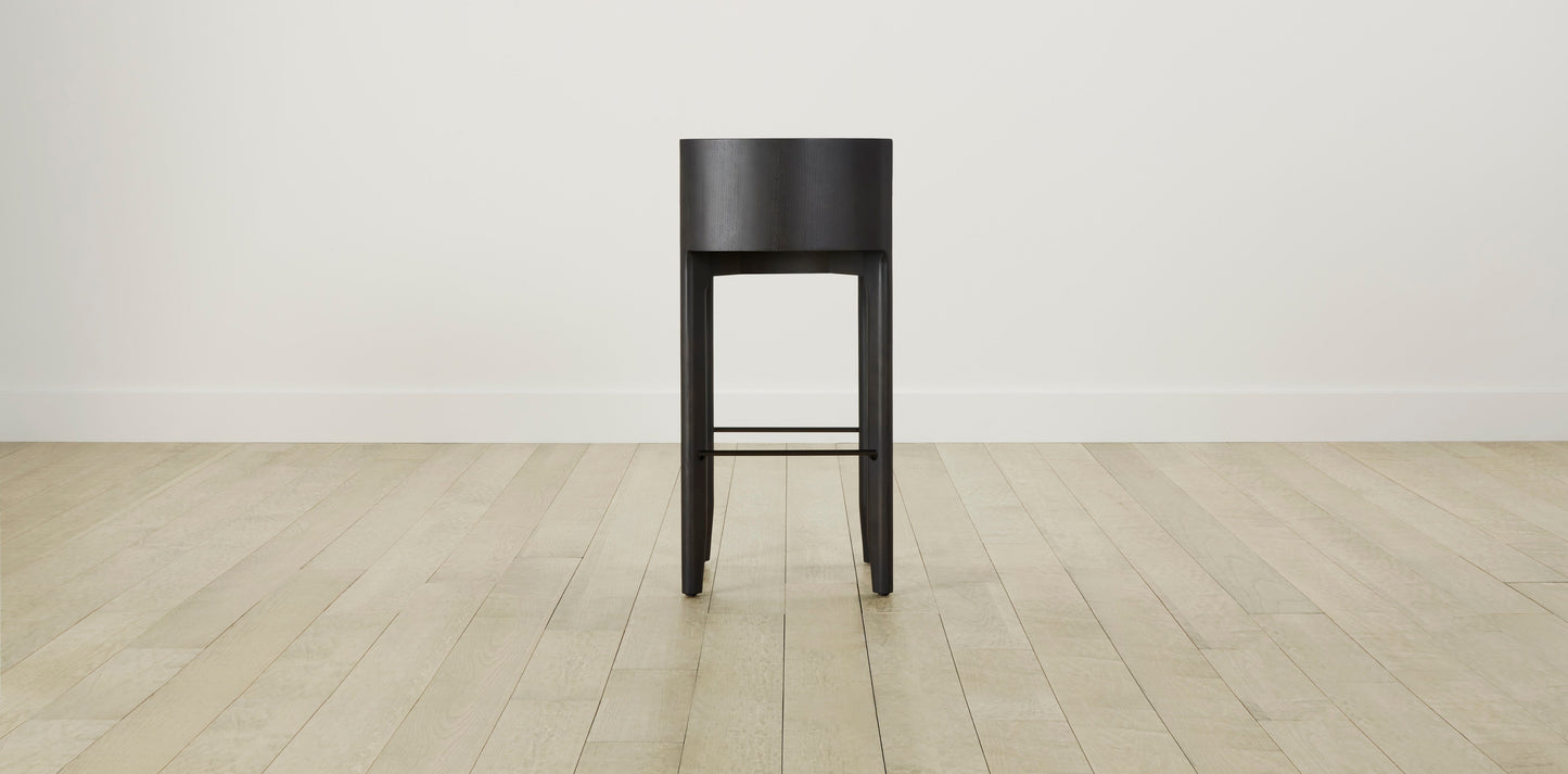 The Delancey with Onyx - Pebbled Leather Truffle Bar and Counter Stool