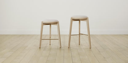 The Stanton with Brushed Brass - Nubuck Leather Sail Bar and Counter Stool