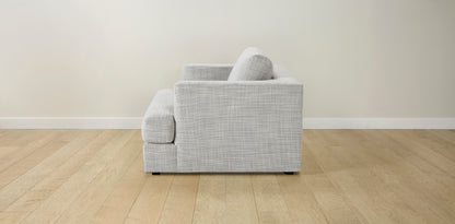 The Varick  - Performance Textured Tweed Dove Chair and a Half