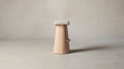 The Weston  - Italian Bouclé Fossil Bar and Counter Stool