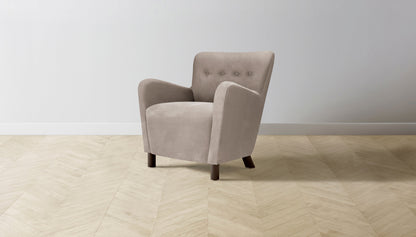 The Perry  - Nubuck Leather Fawn Chair