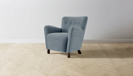 The Perry  - Performance Stonewashed Linen Chambray Chair