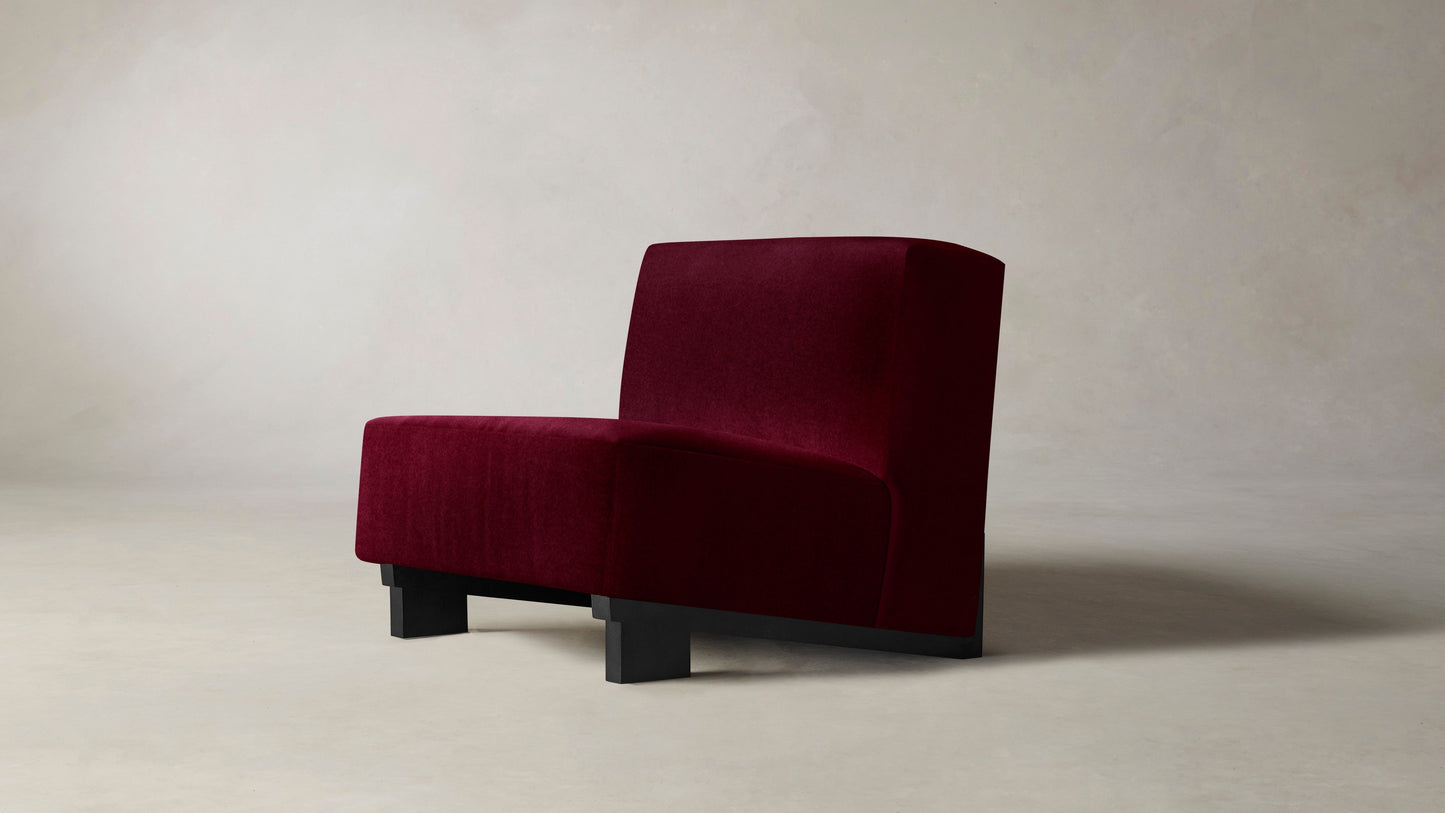 The Remsen  - Mohair Crimson Chair