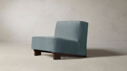 The Remsen  - Mohair Slate Blue Chair