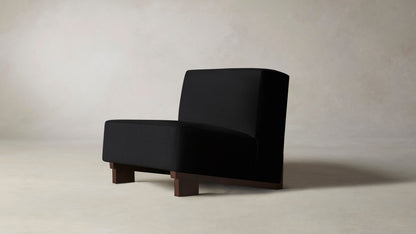 The Remsen  - Pebbled Leather Ink Chair