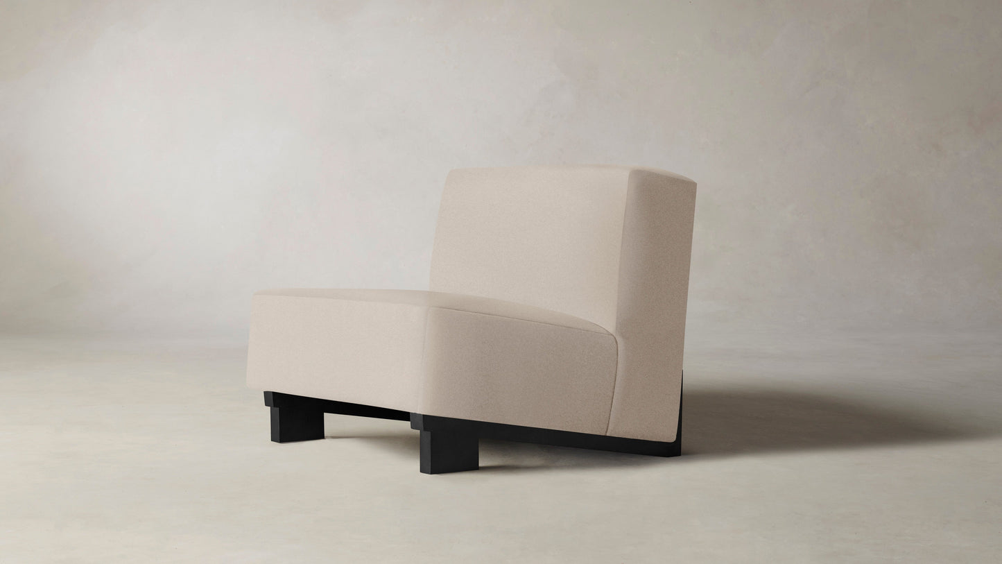 The Remsen  - Pebbled Leather Stone Chair