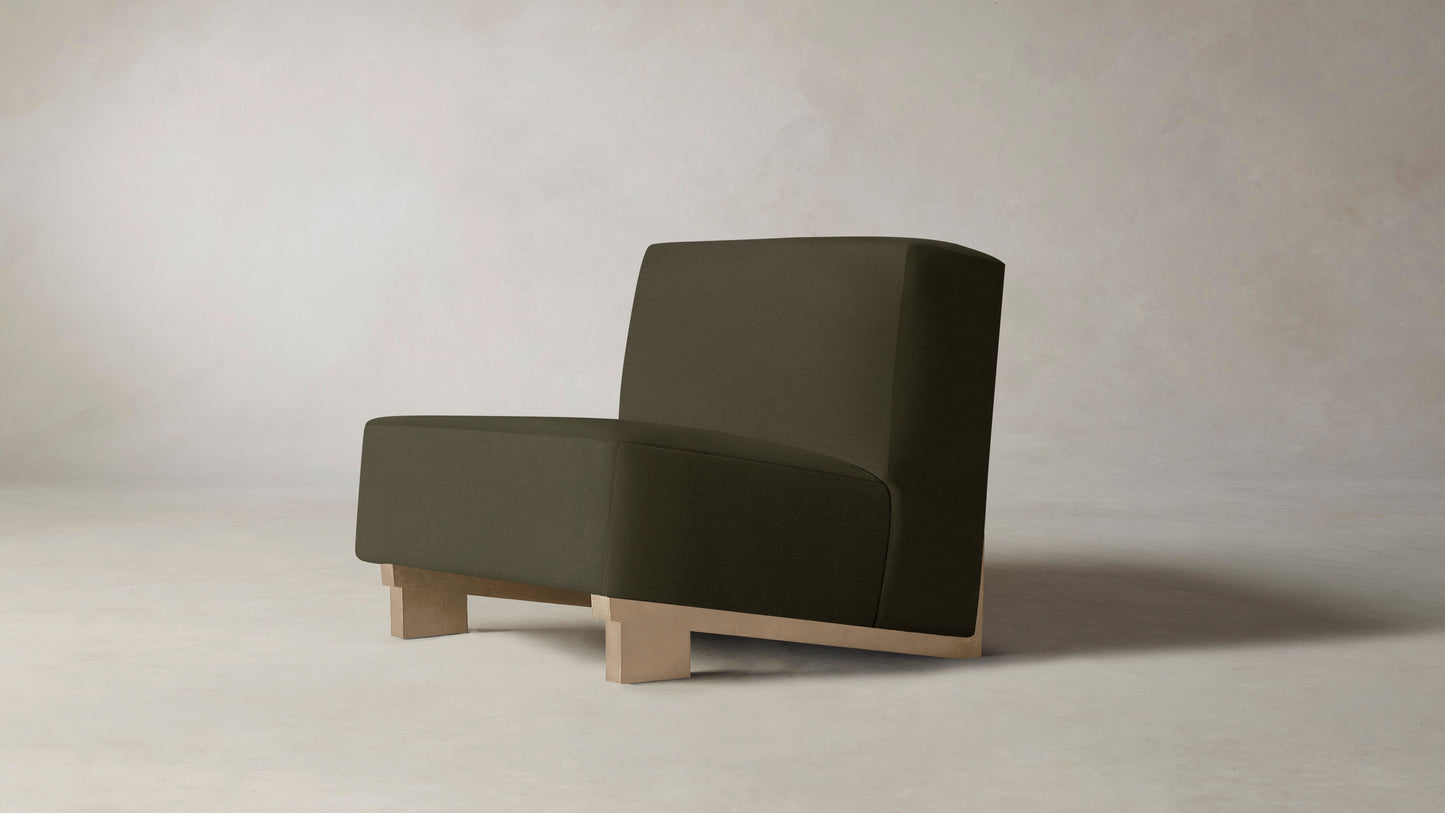 The Remsen  - Pebbled Leather Truffle Chair