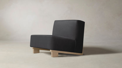 The Remsen  - Performance Linen Graphite Chair