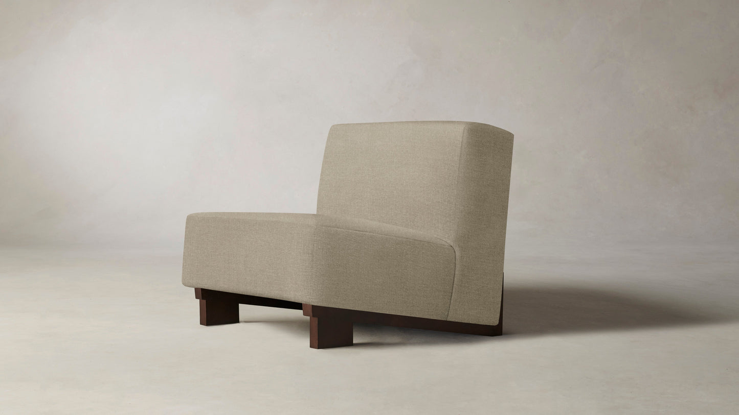 The Remsen  - Performance Stonewashed Linen Clamshell Chair