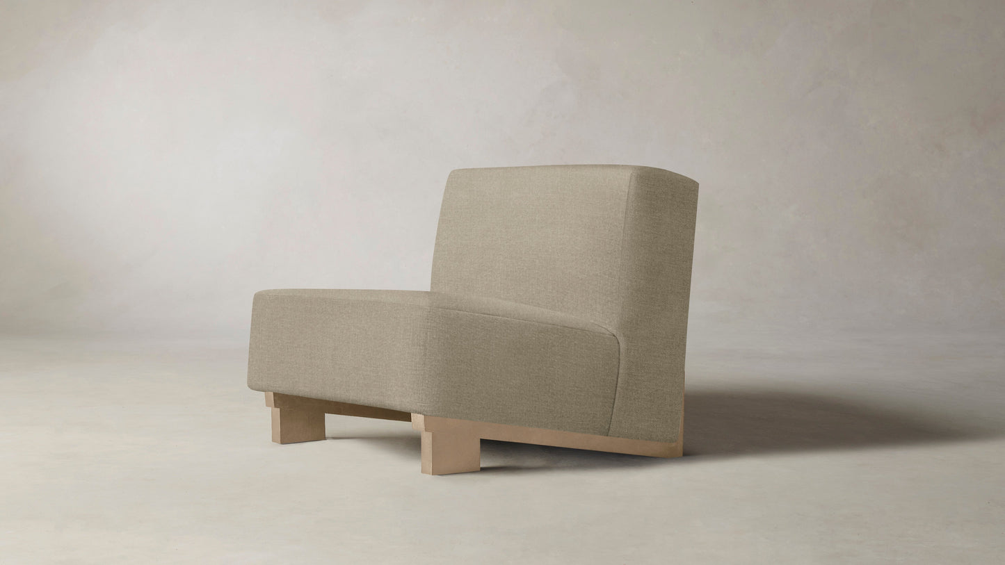 The Remsen  - Performance Stonewashed Linen Clamshell Chair