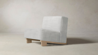 The Remsen  - Performance Textured Tweed Snow Chair