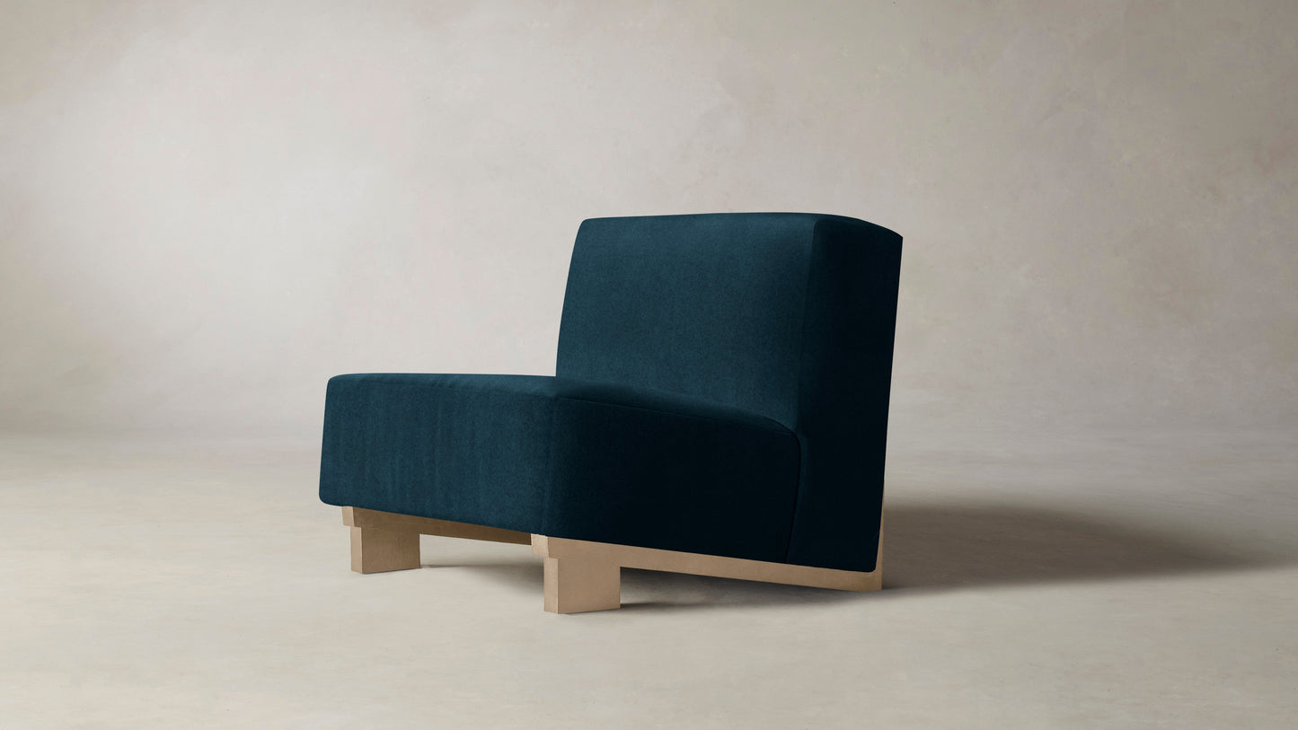 The Remsen  - Performance Velvet Lagoon Chair