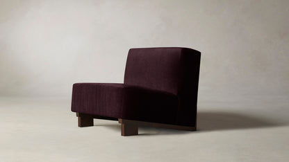 The Remsen  - Performance Velvet Merlot Chair