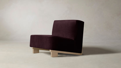 The Remsen  - Performance Velvet Merlot Chair