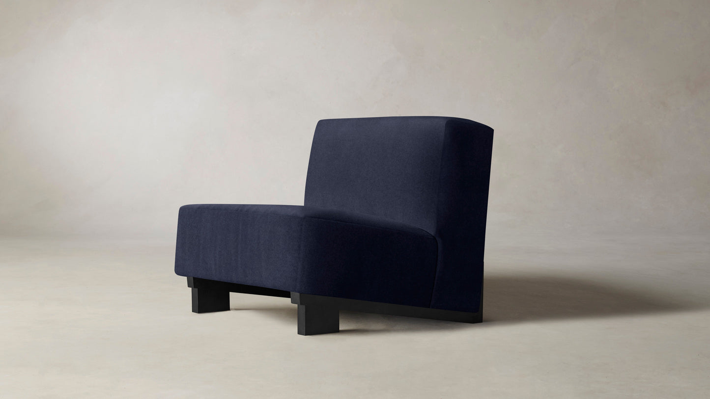 The Remsen  - Performance Velvet Midnight Chair