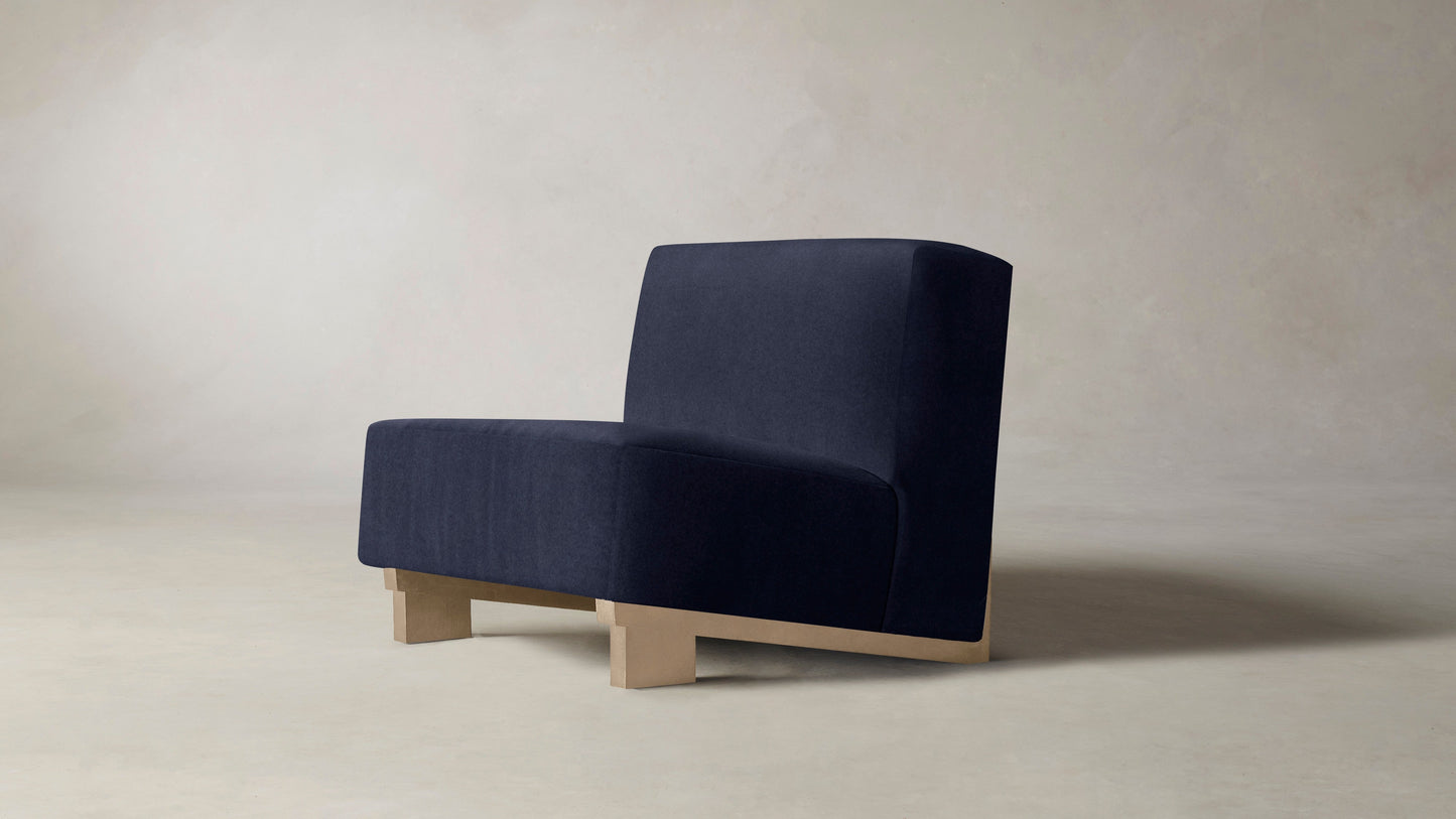 The Remsen  - Performance Velvet Midnight Chair