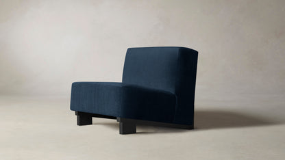 The Remsen  - Performance Velvet Sapphire Chair