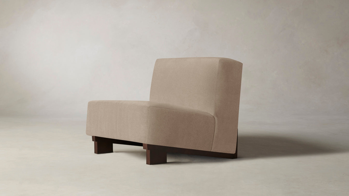 The Remsen  - Performance Velvet Taupe Chair