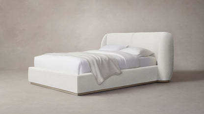 The Smith  - Performance Chenille Alabaster Bed - 42" Headboard