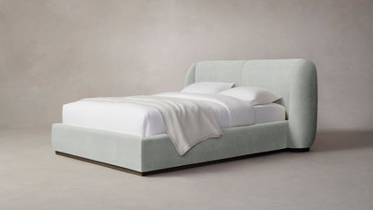 The Smith  - Performance Melange Weave Seaglass Bed - 42" Headboard